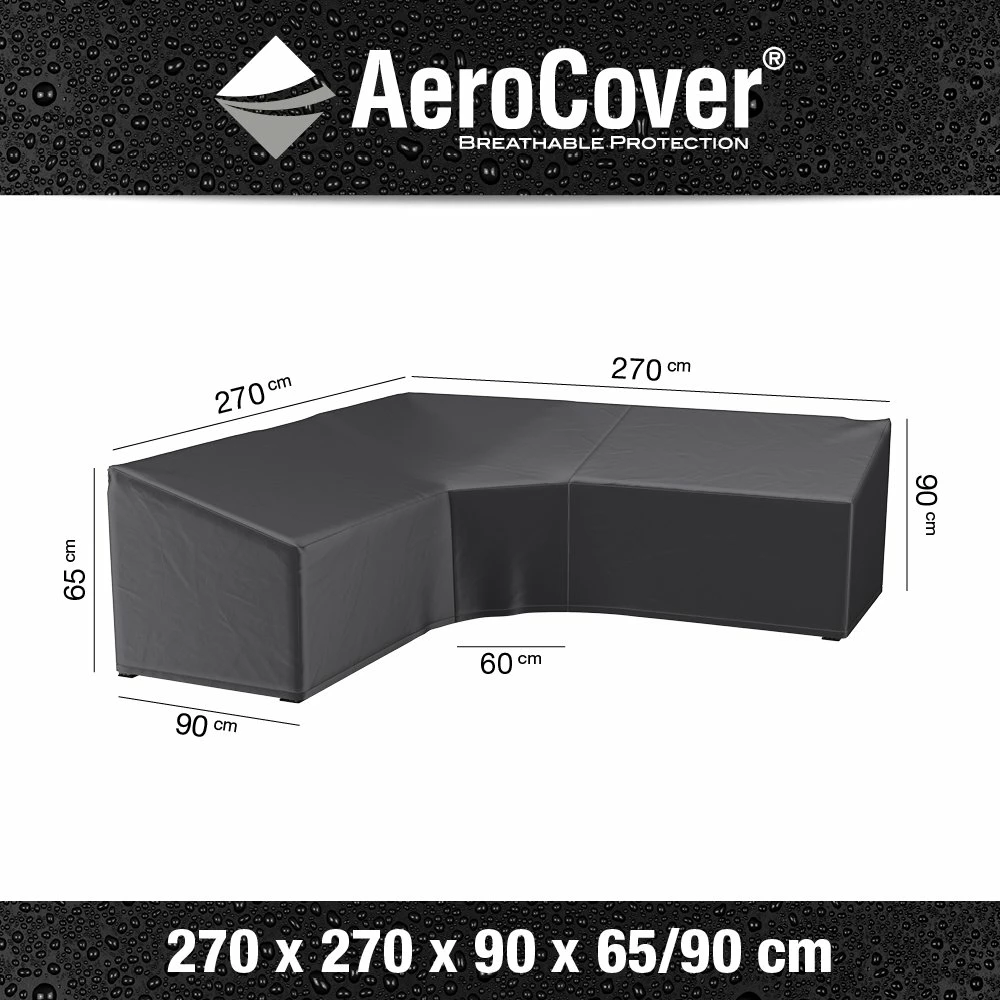 AeroCover Loungesethoes Hoekset Trapeze 270 X 270 X 65/90 Cm 6 AeroCover Loungesethoes Hoekset Trapeze 270 X 270 X 65/90 Cm - Afbeelding 4