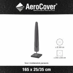 AeroCover Parasolhoes H 165 X 25/35 Cm -COPPELMANS Winkel aerocover parasolhoes antraciet h165x25 35cm 1000x1000 621e0db844f24 l