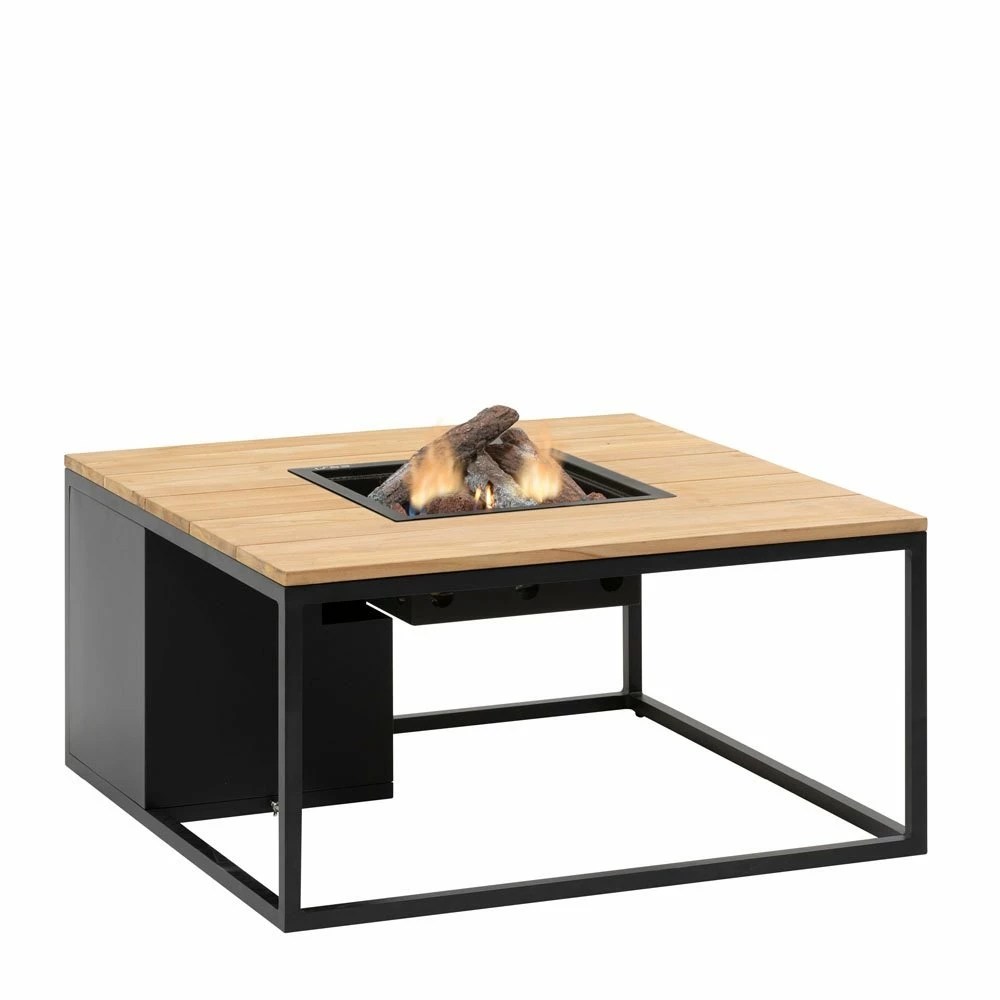COSILOFT 100x100x47 Black Frame/ Teak Top 3 COSILOFT 100x100x47 Black Frame/ Teak Top