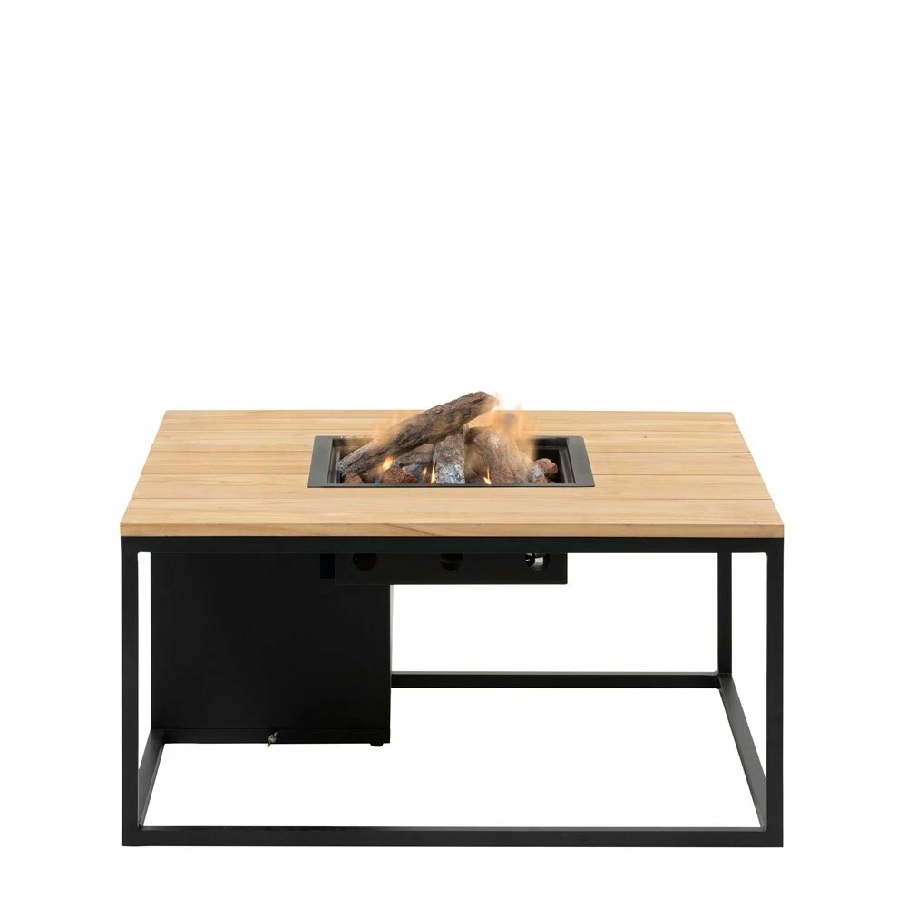 COSILOFT 100x100x47 Black Frame/ Teak Top 4 COSILOFT 100x100x47 Black Frame/ Teak Top - Afbeelding 2