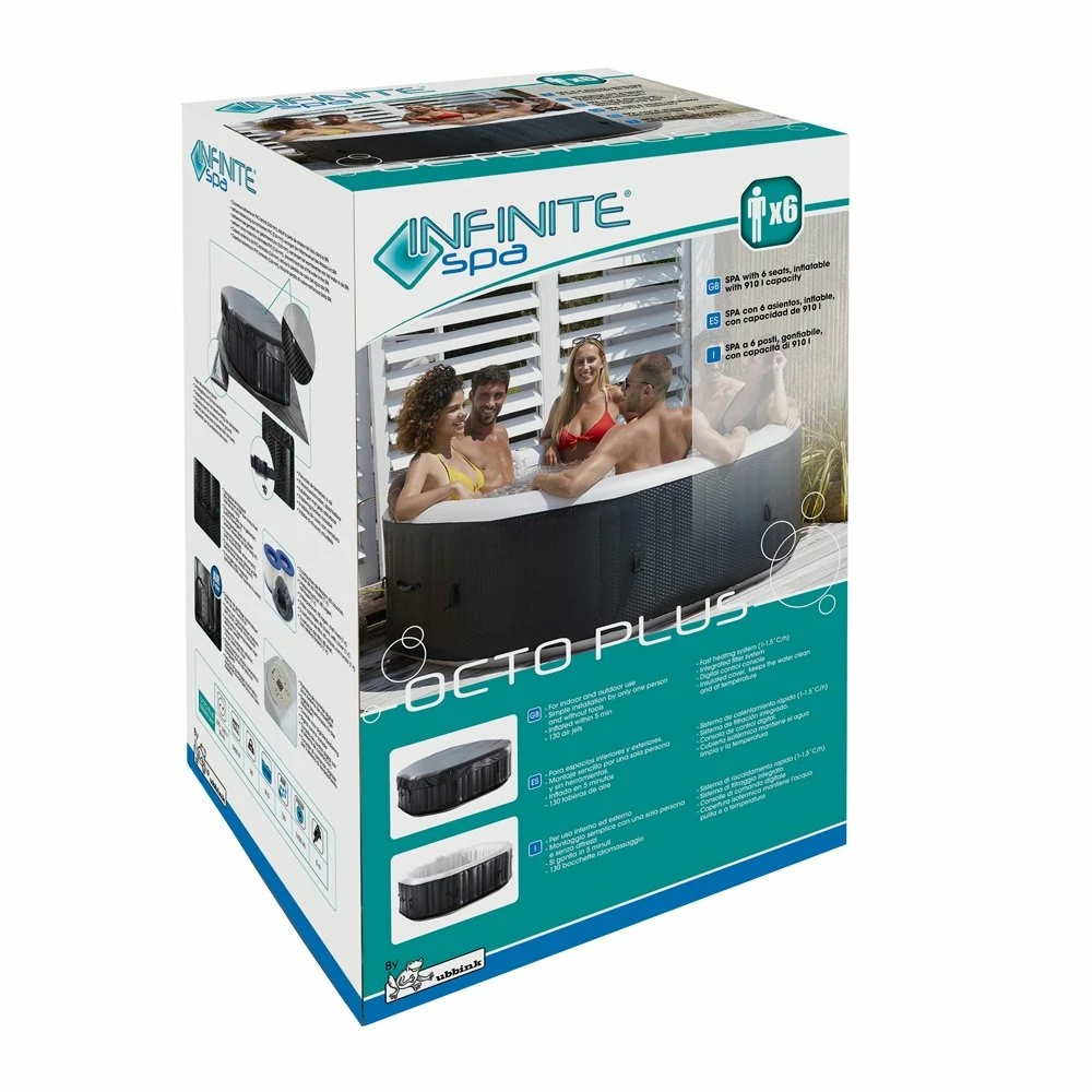 OCTOWER Infinite® Spa Opblaasbaar 6 Pers. - 185 X 185 X 65 Cm 6 OCTOWER Infinite® Spa Opblaasbaar 6 Pers. - 185 X 185 X 65 Cm - Afbeelding 4