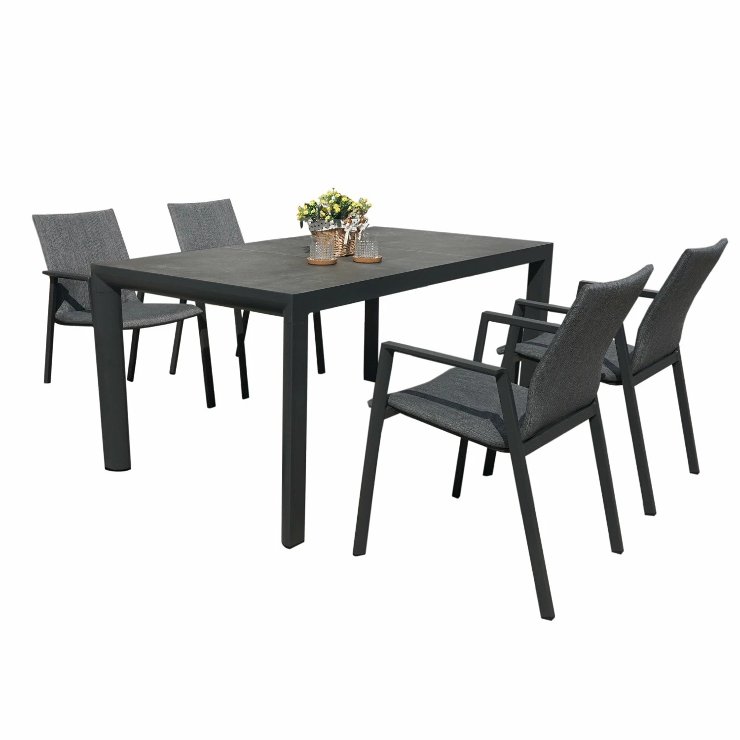 Royal Seasons ALORA Dining Set Met 4 Stoelen 3 Royal Seasons ALORA Dining Set Met 4 Stoelen