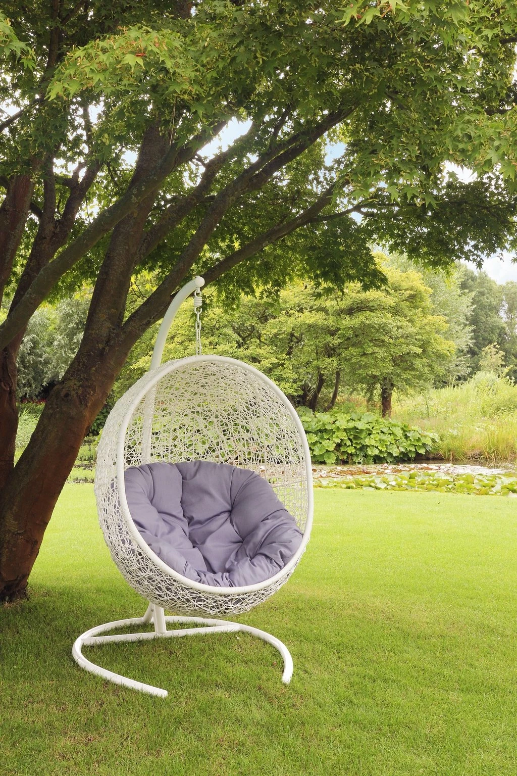 Royal Seasons VOGELNEST Deluxe Hangstoel Wit 4 Royal Seasons VOGELNEST Deluxe Hangstoel Wit - Afbeelding 2